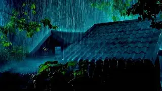 Intense Thunderstorm ⛈️ Rain Pouring on Metal Roof For Peaceful Slumber 