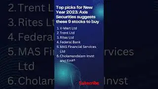 Top picks for New Year 2023: Axis Securities suggests these 9 stocks to buy