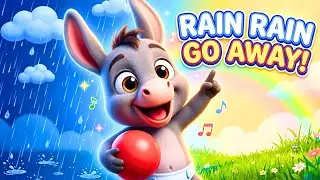 Rain Rain Go Away 🌧️ | Little Donkey Wants to Play | Kids Nursery Rhyme