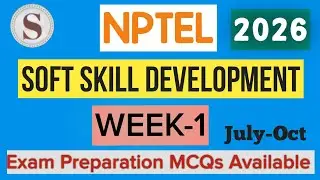 NPTEL Soft Skill Development Week 1 Assignment Answers 2026 | Quiz Solution | SKumarEdu