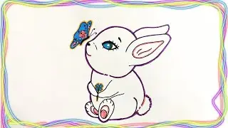 Rabbit cute drawing easy to draw!