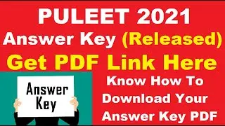 PULEET 2021 Answer Key (Released) - Check & Download PULEET 2021 Answer Key PDF