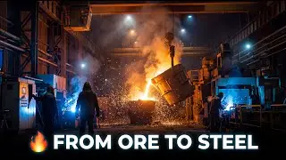 Inside a Steel Factory 🔥 From Raw Iron to Finished Steel | Full Manufacturing Process