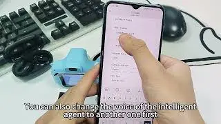 AI object recognition children's camera connected to mobile phone demonstration