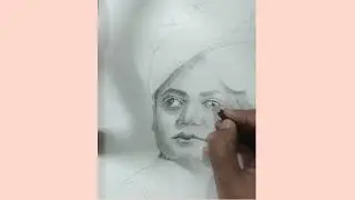 Swami Vivekananda portrait in pencil #art #artist #pencildrawing #portrait #pencilsketch