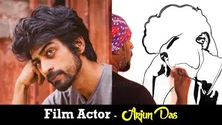 How to Draw Arjun Das Film actor | Master Actor | Kaithi Villan  - Udhaya Speed Painting