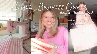 Slow Small Business Vlog 🧵 | Order Packing & Sewing a Tote Bag Prototype