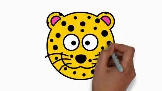 How to Draw a Leopard Face Easy Step by Step For Kids 🐯