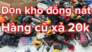 Thanh lý lô đồ cũ lộn xộn 20k kéo nhật, rửa xe, mài pin, máy hàn, máy laze, kìm bấm, máy khoan