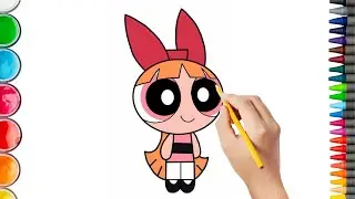How to Draw Powerpuff Girls | ABCD Rhymes for Kids | Doodle World Kids | Learn with Fun