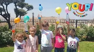 Science Experiment for Kids- Balloons Blow Up with Baking Soda and Vinegar🎈Do it at home, DIY :)