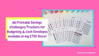 A6 Printable Savings Challenges/Trackers for Budgeting & Cash Envelopes available in my ETSY store!