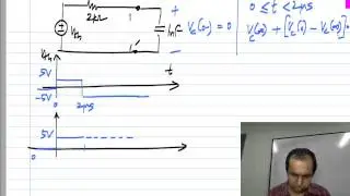 First order circuit with piecewise constant input-Example