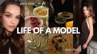life of a model ♡ Harper's Bazaar dinner, get ready with me, full glam