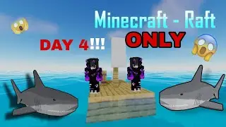 MINECRAFT RAFT ONLY 100 DAYS SURVIVAL CHALLENGE 😱 DAY-4 #minecraft #butugaming