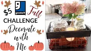 $5 GOODWILL CHALLENGE | FALL | AUTUMN DECORATE WITH ME | SEPTEMBER 2020!