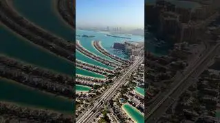 Helicopter View of Palm Jumeirah #travel #traveller #travelvlog #traveling