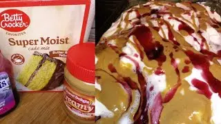 I made the VIRAL PB & J CAKE
