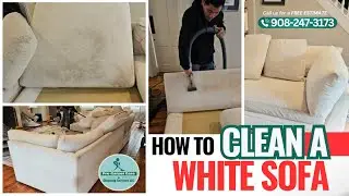 White Sofa Cleaning Transformation in Warren NJ