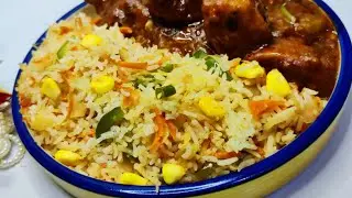 Street Style Veg Fried Rice Recipe, Quick Lunch Box Recipe, Veg Fried Rice Recipe. 