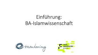 Einf&uuml;hrungsvideo Islamwissenschaft