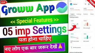 Groww app 05 Settings for Trading | Groww app settings 2025 | Groww Chart | Groww app