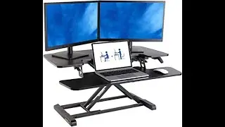 RenderedReview FLEXISPOT Standing Desk Converter - 35 Inch Height Adjustable Stand Up Desk Riser