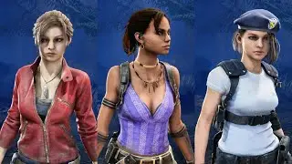 DBD: Jogando com Claire Redfield, Sheva Alomar e Jill Valentine (RE1)