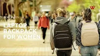 BOSTANTEN 15-Inch Laptop Backpack for Women  College Teacher Computer Bag Travel Backpack Purse