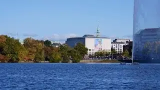 Hamburg, Germany: Binnenalster (Inner Alster Lake), Kleine Alster - (Full HD 1080p)