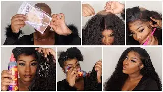 STEP BY STEP FRONTAL BOND IN: LACE MELT, BABY HAIRS, PLUCKING, ETC. | UNICE HAIR