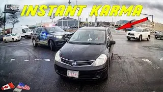DUDE TRIED TO CUT THE LINE RIGHT IN FRONT OF A COP