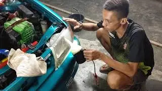 Pemasangan nano ceramic.hedlam lampu