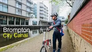 Brompton bike tour of Nottingham City Canal, England