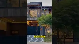 Ultra Modern Corner House | Elegant Front Elevation with Soulful Texture & Lighting