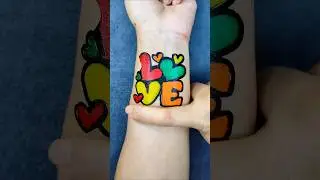 Love ❤️ Tattoo by floating pen art sticker #shorts #viralshorts #drawing #tattoo
