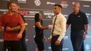 Jason Knight and Makwan Amirkhani get heated during face off