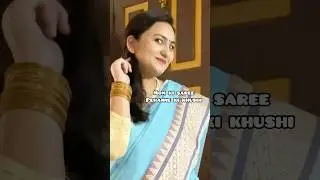 Styling mom&rsquo;s old saree for a day function #saree #youtubeshorts #trending #fashion #viral