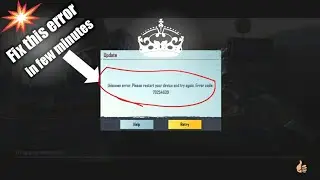Unknown Error Please Restart your device and try again error code | Pubg Mobile Login Problem Solve