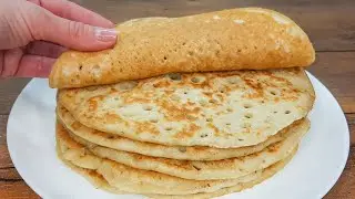 Манка и теплая вода! Рецепт блинов, такое вы ещё не видели! Век живи век учись!