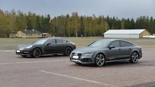 Audi RS7 560 hp vs Porsche Panamera Turbo S Powerkit 540 hp drag race