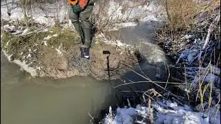Draining beaver dam for the 2nd day.