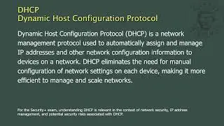 DHCP - Dynamic Host Configuration Protocol