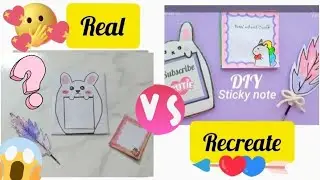 Recreation of Tonni art and crafts Diy feather pen / Diy sticky note and DIY Whiteboard | #crafts