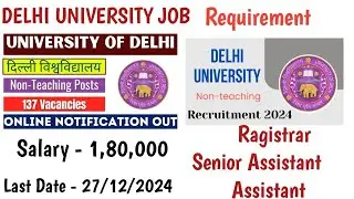 Delhi University job 2024 #du #job #2024 #exam #assistant #delhiuniversity #delhijob #job #assistant