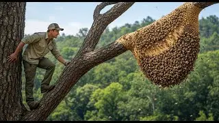 First Time in the Jungle Hive &ndash; Attacked by Furious Bees During a Deadly Honey Harvest