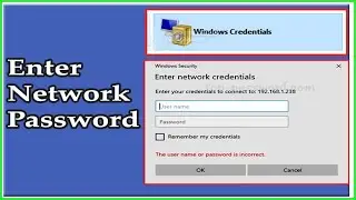 How to Fix Enter Network Password Credentials in Windows 10/11 (easy)/fix EnterNetwork Credentials