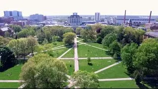 DRONE over The Ohio State University's Oval Beach