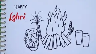 Lohri festival - Lohri drawing - Lohri card 2020 (NEW) #happylohri