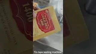 Tin Tape Sealing Machine for tea container, Biscuit ,cookies Taping Around Sealing Machine Factory